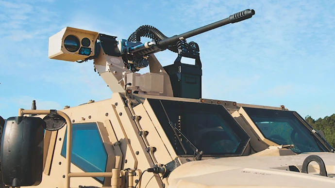 image of a fn defnder on a military truck