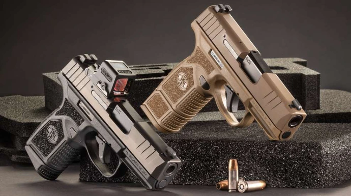 2 fn 509 on pedestals with ammunitions in front